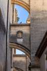 Arcos de la Frontera, Seville Province, Andalusia, Spain. A flying buttress on Saint Marys Church. Art Print